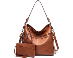 Top 10 Handtassen, Schoudertassen en Crossbodytassen 2026: MaberLondon Dames Handtas Schoudertas Crossbody PU-leer Bruin