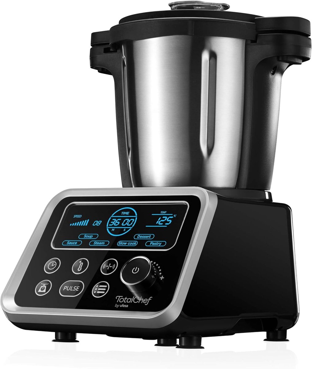 Keukenmachine Koken - All-in-one Keukenrobot - Complexe Gerechten Maken - Geïntegreerde Weegschaal - 3.5L Carafe - Zwart