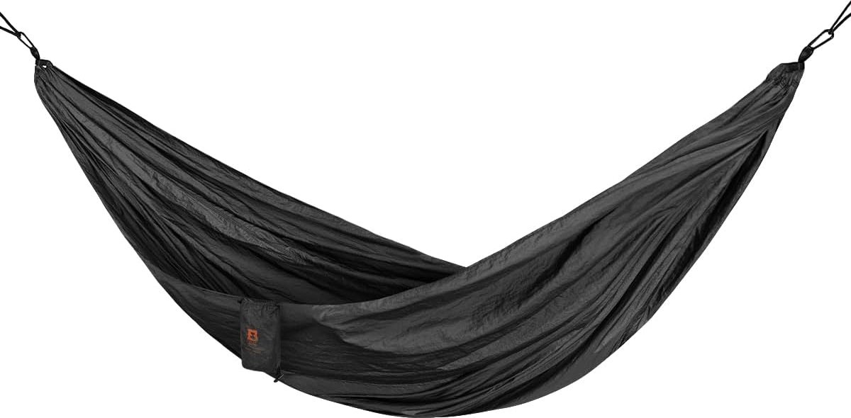 Outdoor Hangmat - Kampeerhangmat Ligmat - Ontspannen Buiten - Weerbestendig Nylon - 300 x 140 cm - Zwart