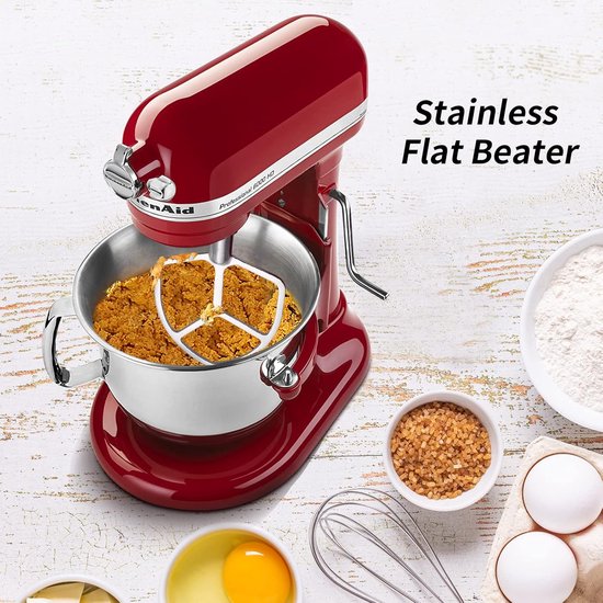 Platte Klopper - Mengaccessoire Mixer - Bakken Deeg - Roestvrij Staal - 5-6 Quart van Merkloos — afbeelding 3