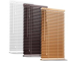 Houten Jaloezieën - Rolgordijn Raambekleding - Privacy Zonwering - Milieuvriendelijk Geproduceerd - 140x160 cm - Eikenhout