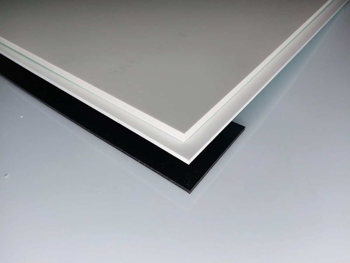 Hardschuimplaat PVC - Kunststof Plaat - Bouw & Reclame - Wit Gezaagd - 1000x500x8mm