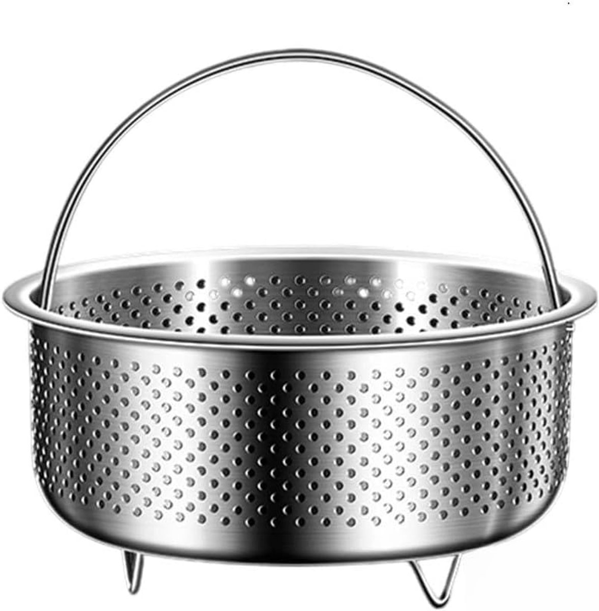 Stoommand Groenten - Stoomkom Keuken - Gezond Koken - Gelijkmatige Stoomcirculatie - 14 x 14 x 8 cm - Zilver