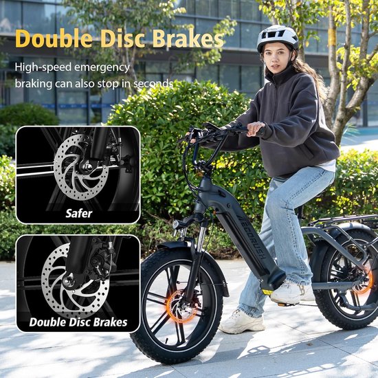 Hitway Elektrische Fiets BK33 - E-Bike met 250W Middenmotor - 26*2.35 Inch City Commuter EBike met Afneembare 36V 10.4Ah Lithium Batterij - 7 Versnellingen - IP54 Waterdicht van Hitway — afbeelding 4