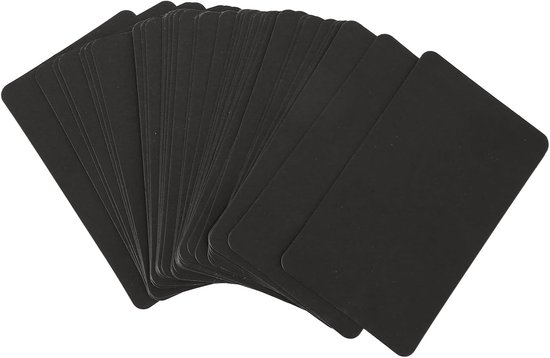 Qcwwy 100 Stuks Zwart Cardstock Papier – 300 Gsm, 15x10 Cm, Dubbelzijdig, Zuurvrij, Ideaal Voor Uitnodigingen, Ansichtkaarten, Menu’s En Plakboeken