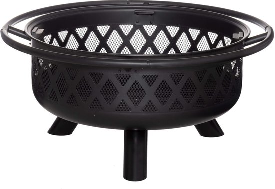 Mustang Vuurschaal met Grillrooster Ø67 cm - Luxe Fire Pit BBQ - Zwart/Brons - 91 cm van Mustang — afbeelding 5