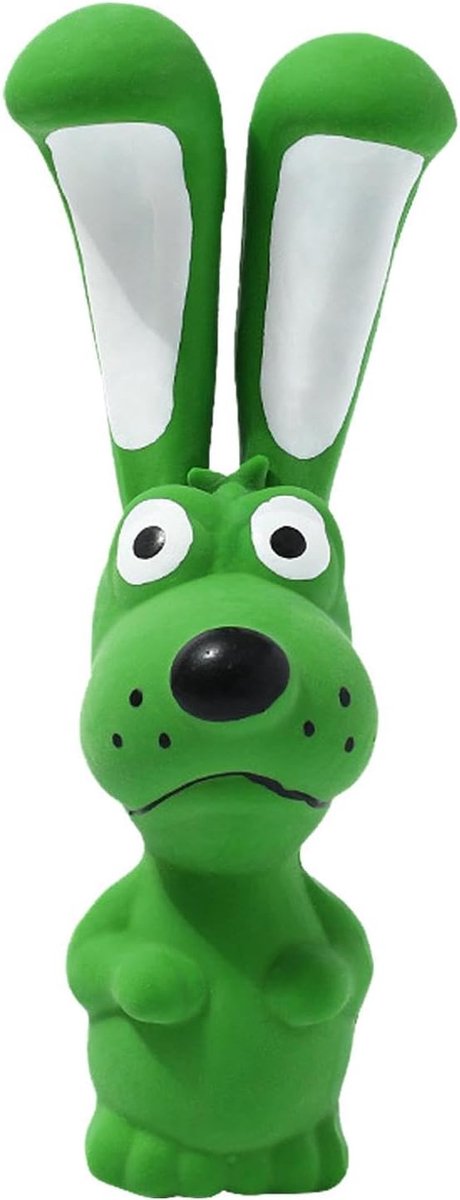 Hondenspeeltje - Kauwspeeltje Dier - Interactief Spel - Natuurlijk Rubber - 17 x 6 cm - Groen