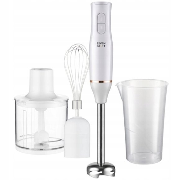 Sevenkraft Staafmixer 800W – Blender Set 4-in-1 – Handblender met Hakmolen & Garde – Staafmixer RVS – Smoothie & Soep Blender