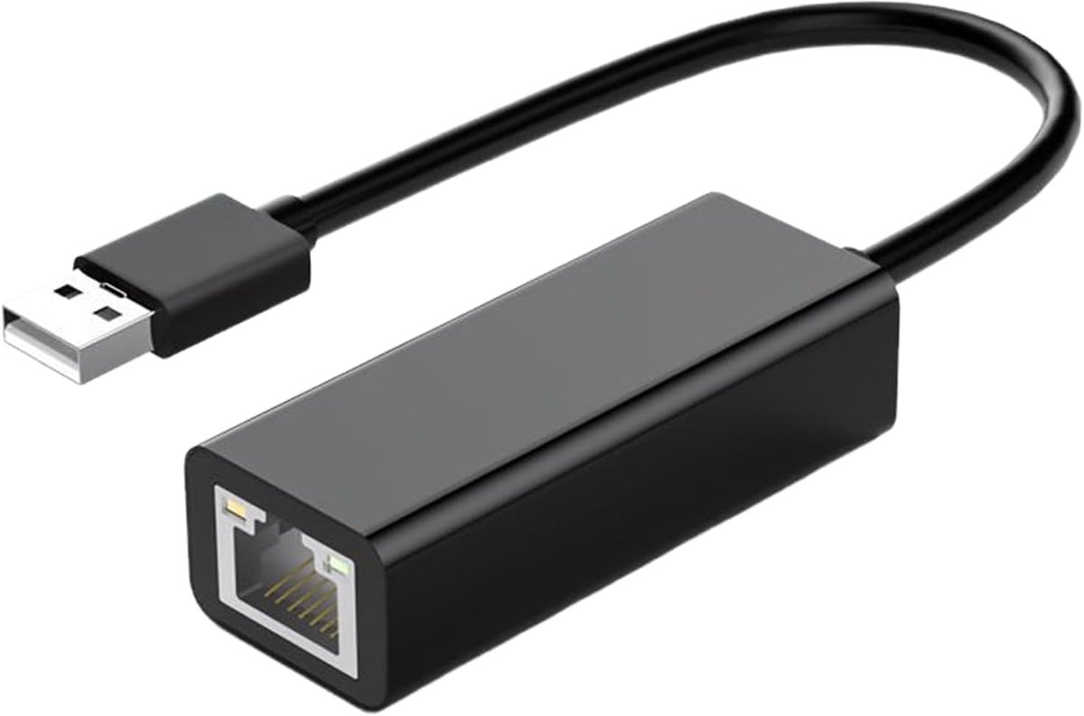 Type C Netwerkadapter - USB Ethernet Adapter - Stabiel Internet - Driverless Installatie - Compact Ontwerp - Zwart