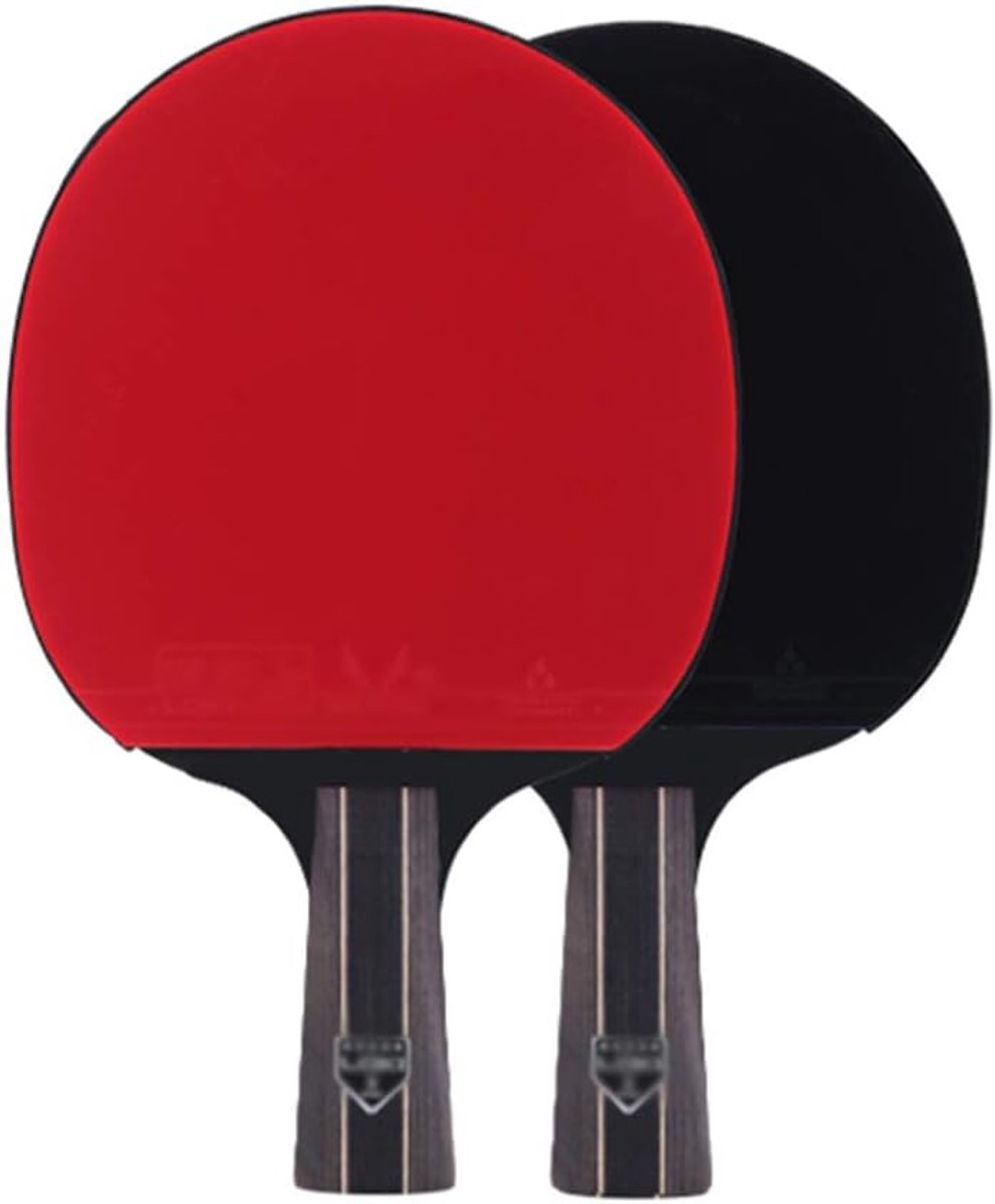 Tafeltennisset - Pingpongbatjes - Sporten thuis - 5 lagen hout - Dubbele rackets