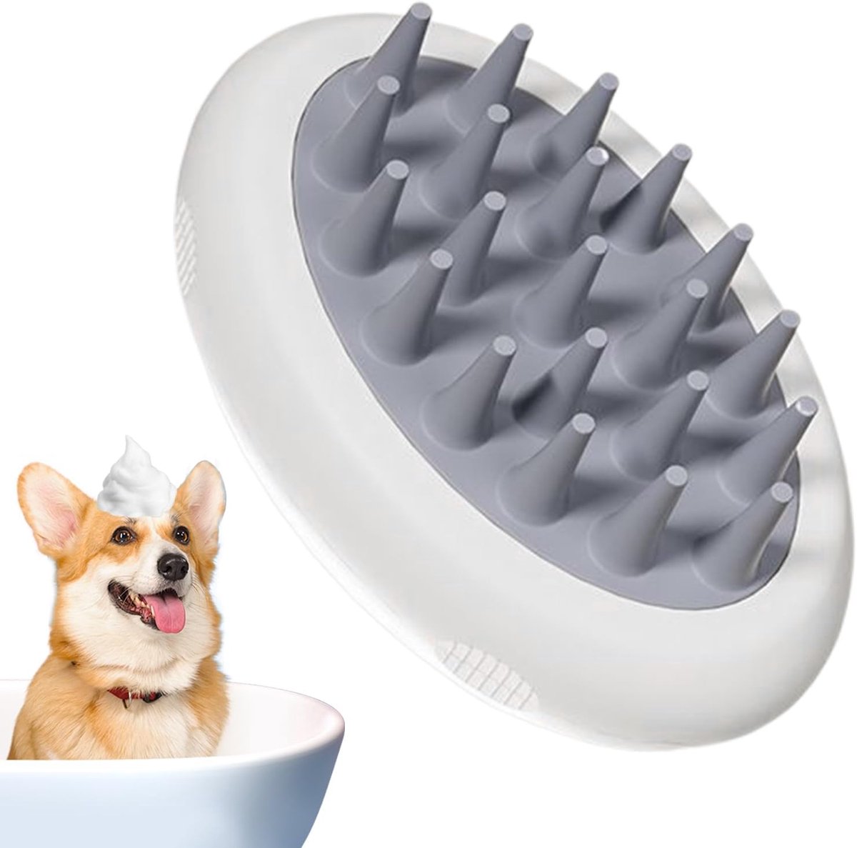 Hondenborstel Tegen Haaruitval - Kam Voor Dieren - Vachtverzorging Thuis - Ingebouwde Massage Functie - 10x6x5cm