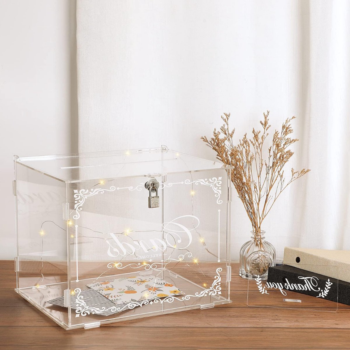 VIN® Enveloppendoos - Enveloppen doos – Geschenkdoos - Huwelijk – Bruiloft – Enveloppenkist Verjaardag – Enveloppedoos – Kistje – Geldbox - Acryl