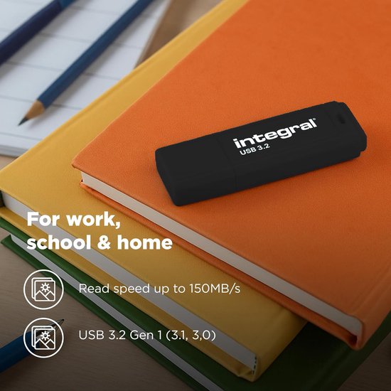USB-C Flash Drive - Snelle Opslag - Bestanden Overzetten - Plug and Play - 128GB Capaciteit - Zwart van Merkloos — afbeelding 2