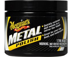 Meguiar's Metal Polish - Metaalpoets auto - Aluminium - Chrome - RVS-Zilver - Koper - 177ml