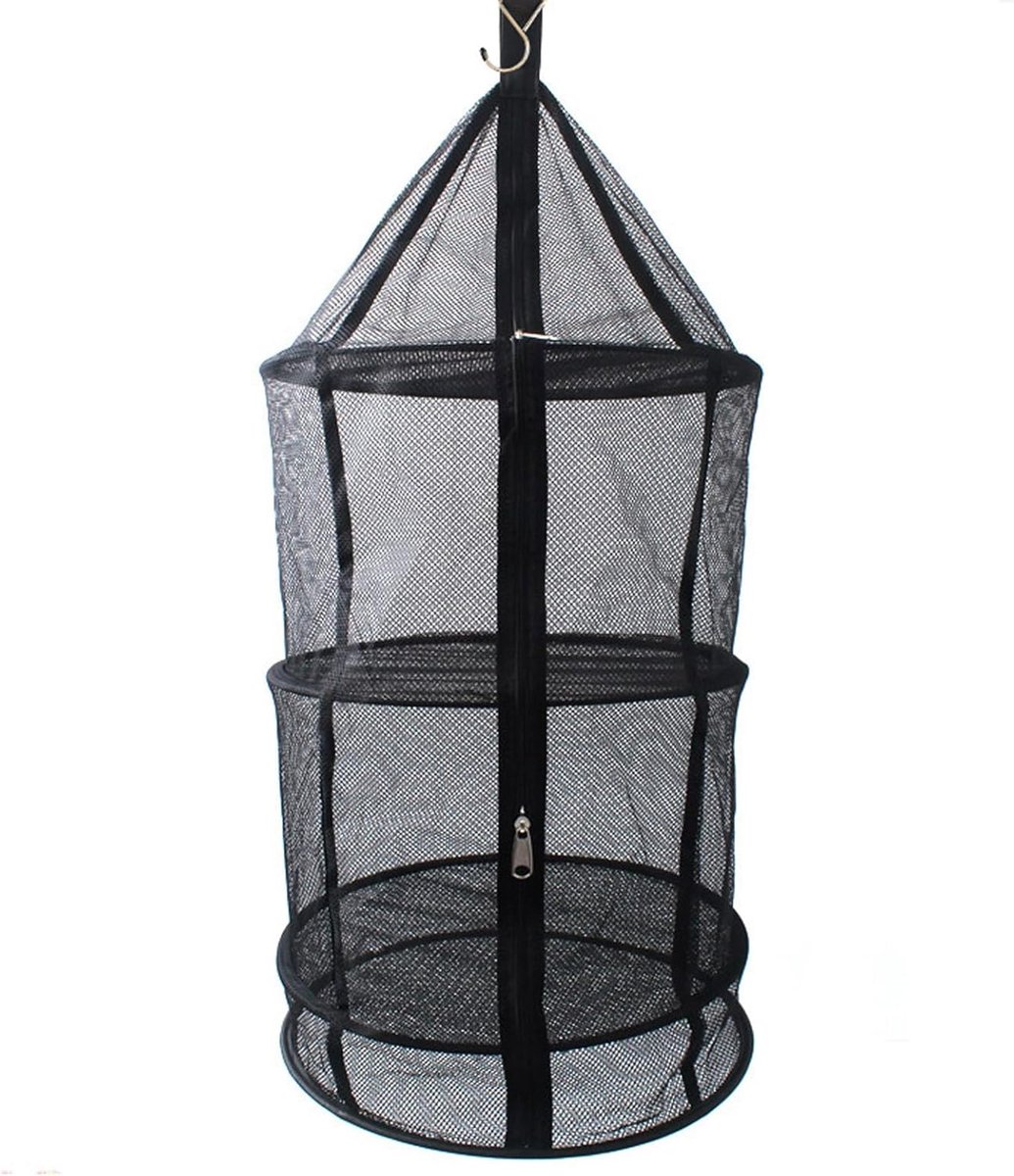 Hangend Droogrek - Opvouwbaar Net - Voedsel Drogen - Met Rits Sluiting - 39x39x85cm