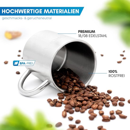 Thermomokken Set - Isolatie Bekers - Buiten Genieten - Dubbelwandig BPA-vrij - 2 x 400 ml — afbeelding 4