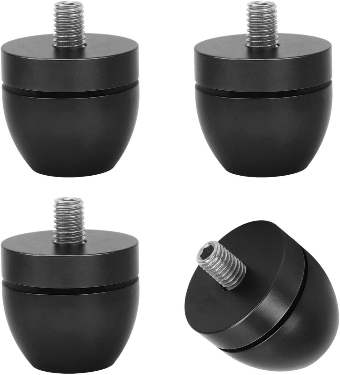 Luidspreker Voeten - Isolatie Pads - Geluid Verbeteren - Aluminium Legering - 4 Stuks Set - Zwart