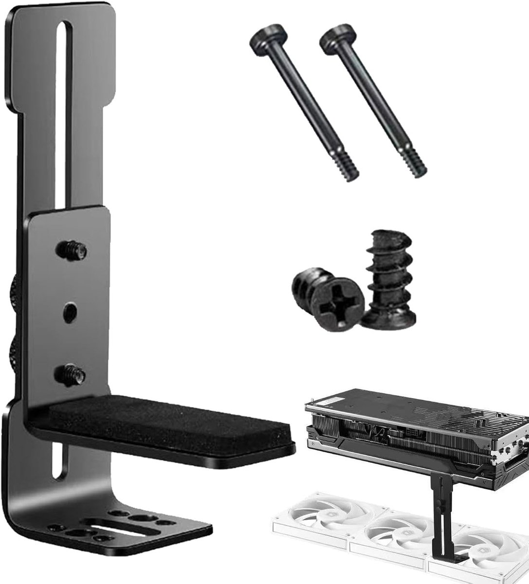 GPU Houder - Grafische Kaart Steun - Computer Stabiliteit - Verstelbare Hoogte - 14 x 8.5 cm