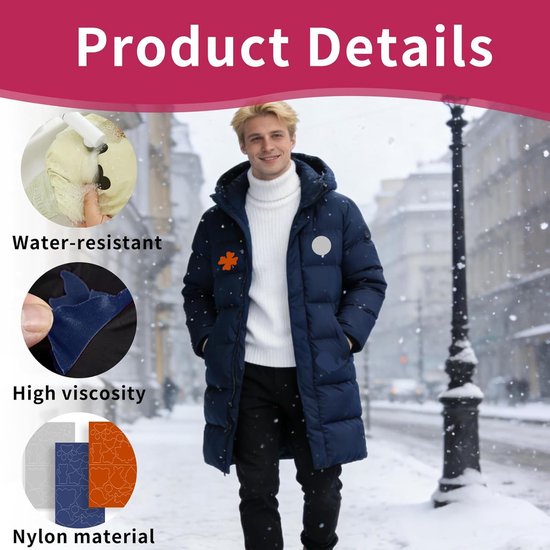 Reparatie Flicken Set - Zelfklevende Patches - Kleding en Tent Reparatie - 18 Stuks - 10 x 10 cm van Merkloos — afbeelding 2