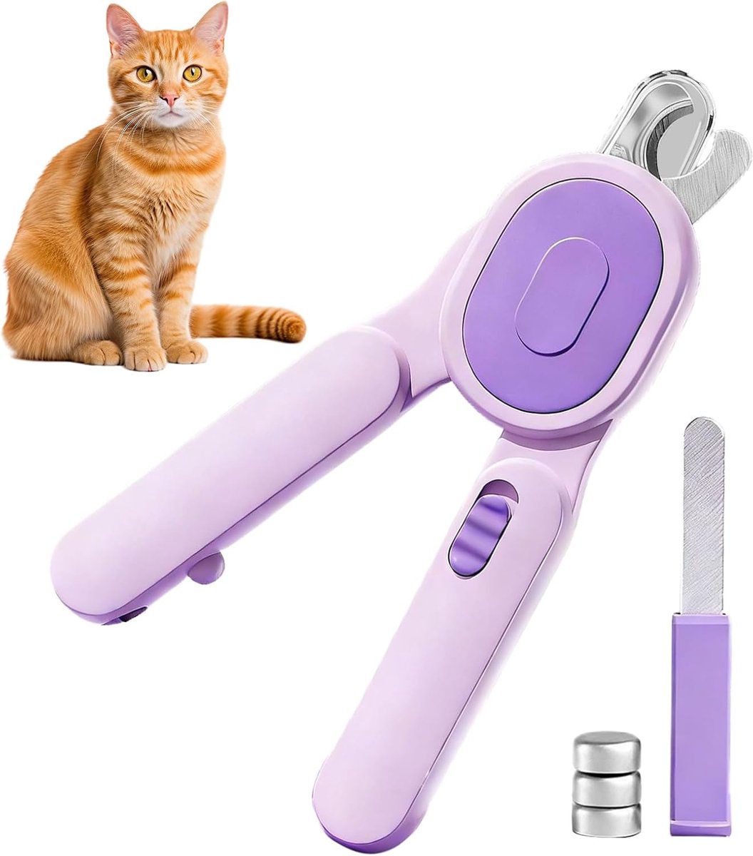 Honden Nagelknipper - Huisdier Verzorgingstool - Veilig Nagels Knippen - Geïntegreerde LED Verlichting - 14.5 cm - Geel