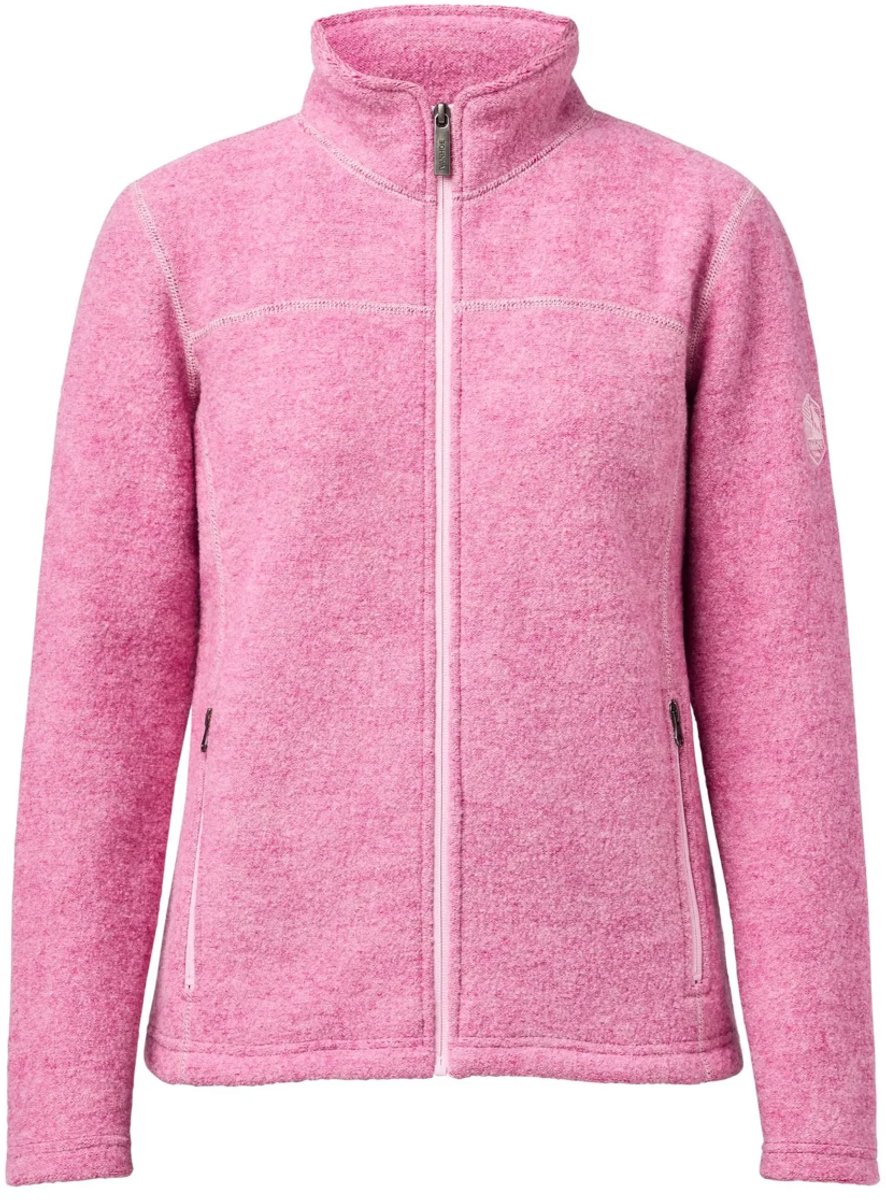 Ivanhoe dames wollen full-zip vest Beata Fuchsia Roze