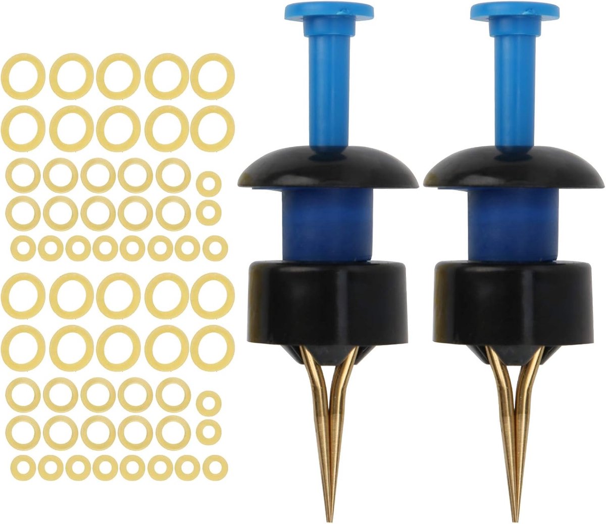 Aas Clips - Visgerei Accessoires - Snel Haken - Set van 2 - Blauw Zwart