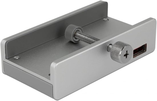 Externe USB Hub - Poorten Uitbreider - Extra Aansluitingen - Bevestigingsmogelijkheid - Zilver — afbeelding 4