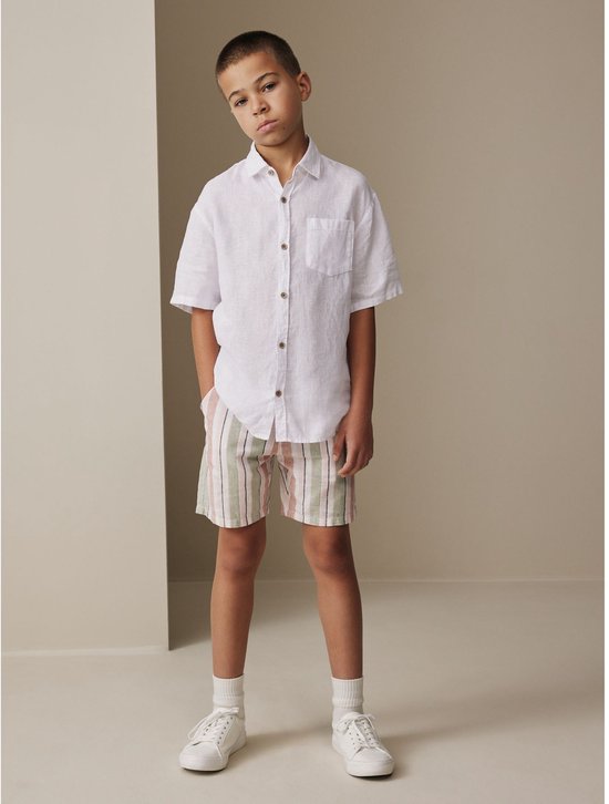 NEXT Jongen Set van 5 katoenen schoolpoloshirts met korte mouwen Blauw 110