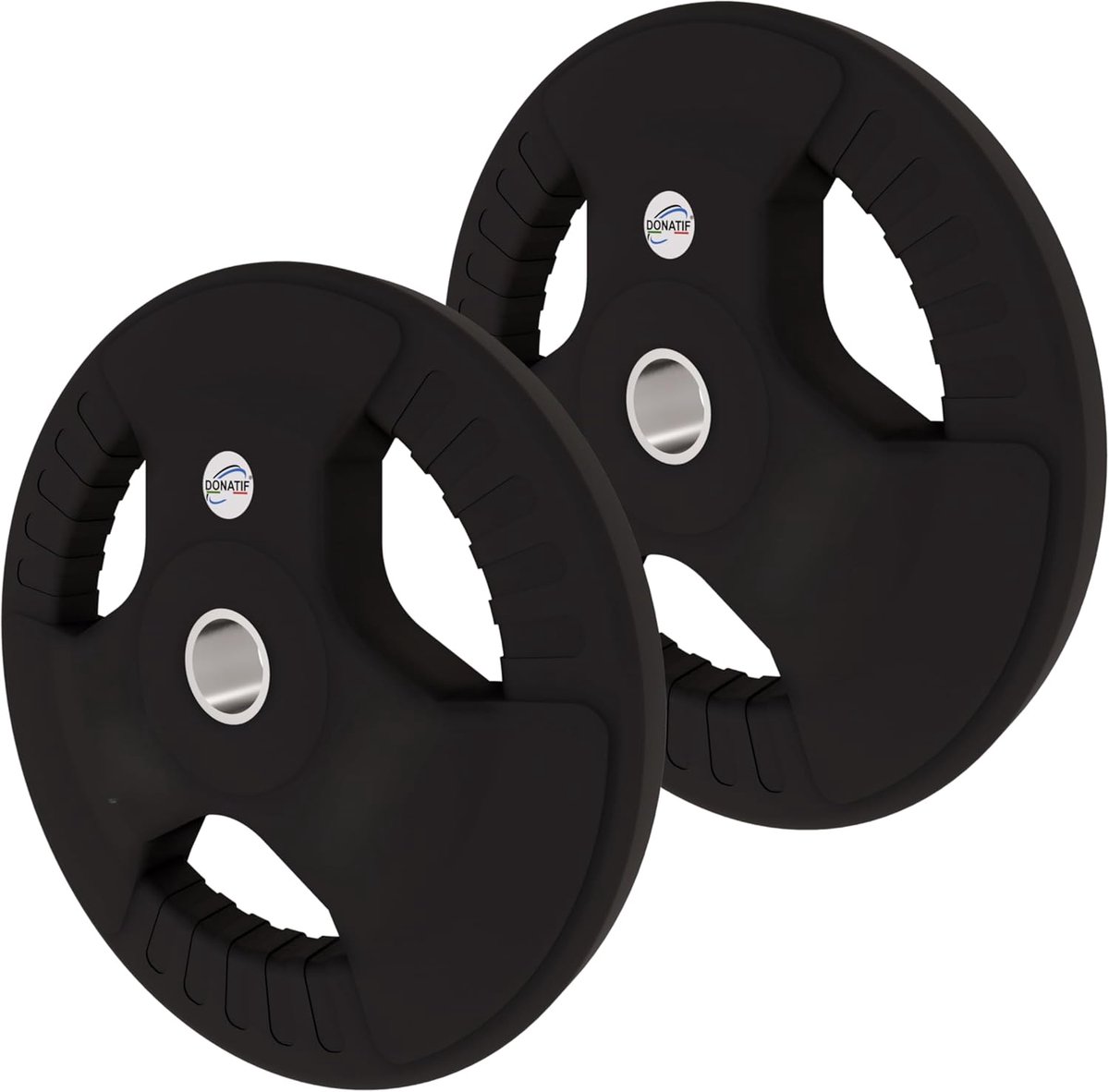 Halterschijven Set - Gietijzeren Gewichtsschijven - Thuis Krachttraining - Gecoate Rubberen Afwerking - 28 mm Boring - Zwart