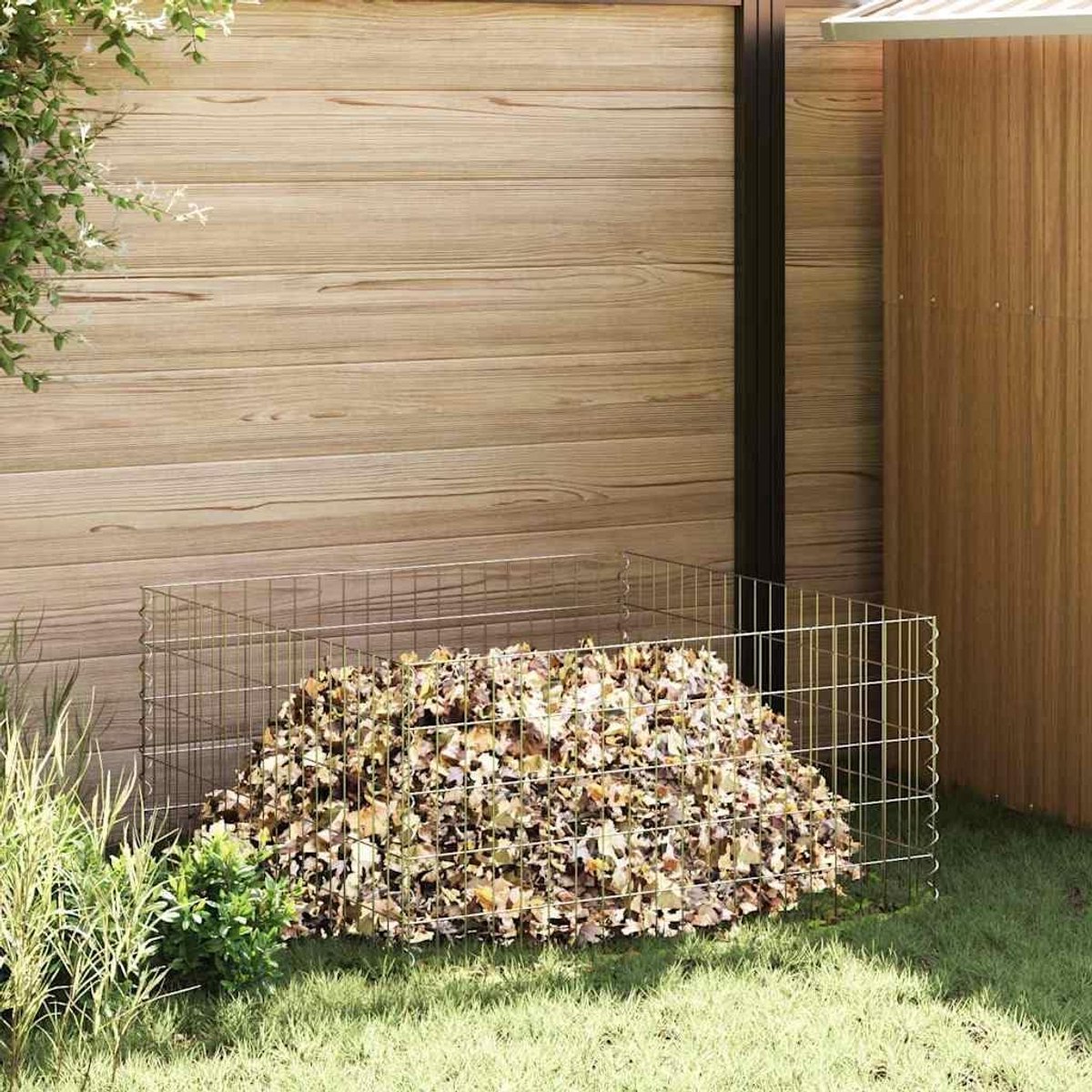 Vierkante Compostbak - Afvalbak Tuin - Organisch Afval Verwerken - Duurzame IJzeren Constructie - 100x100x50 cm
