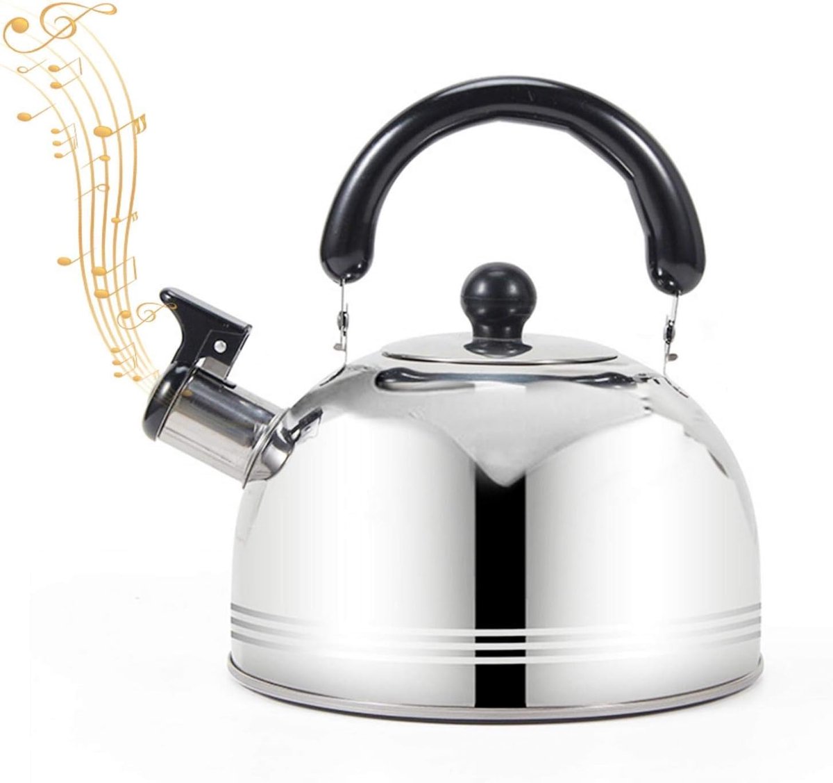 Inductie Fluitketel - Theepot Waterkoker - Water Koken - Geluidsignaal Koken - 2L Capaciteit