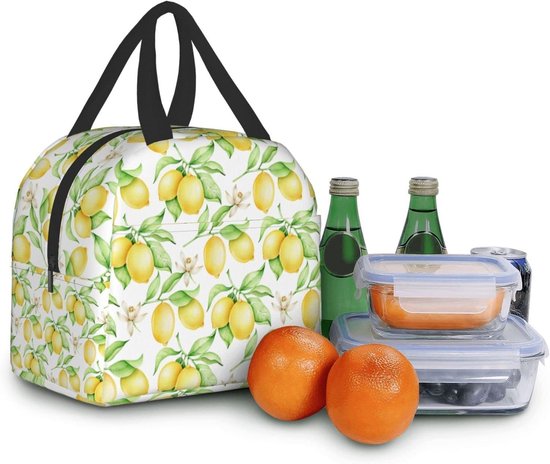 Lunchtas - Lunchbox tas - Verse lunch bewaren - Herbruikbaar en geïsoleerd - Niet gespecificeerd - Fruitprint — afbeelding 3