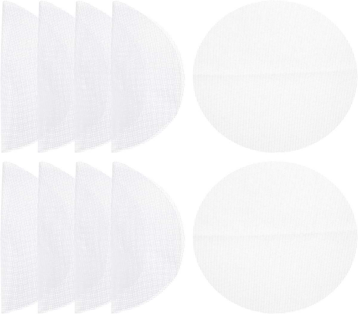 Anti-aanbakmatten - Stoommand liners - Gezond koken - Herbruikbaar en duurzaam - 20 cm rond - Wit