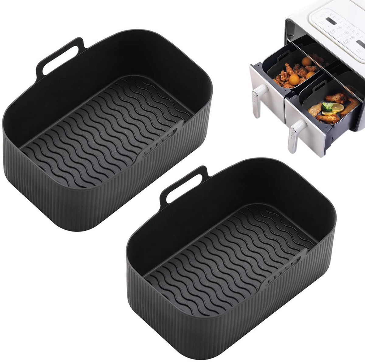 Allecto Siliconen Airfryer Herbruikbaar Oven Magnetron Thuis Keuken Buiten Pan Accessoires Air Casserole Silica Gel