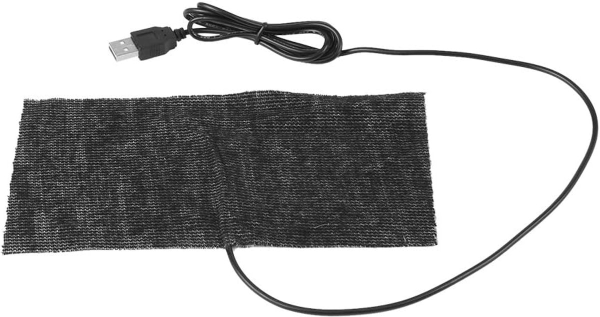 Verwarmingskussen - Verwarmde Pad - Lokaal Warmte - USB Aangedreven - 20x10 cm - Zwart