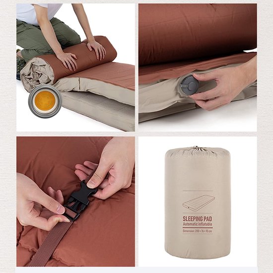 Luchtmatras - Kampeer slaapmat - Tent slapen - Draagbaar luchtbed - 2-persoons — afbeelding 2