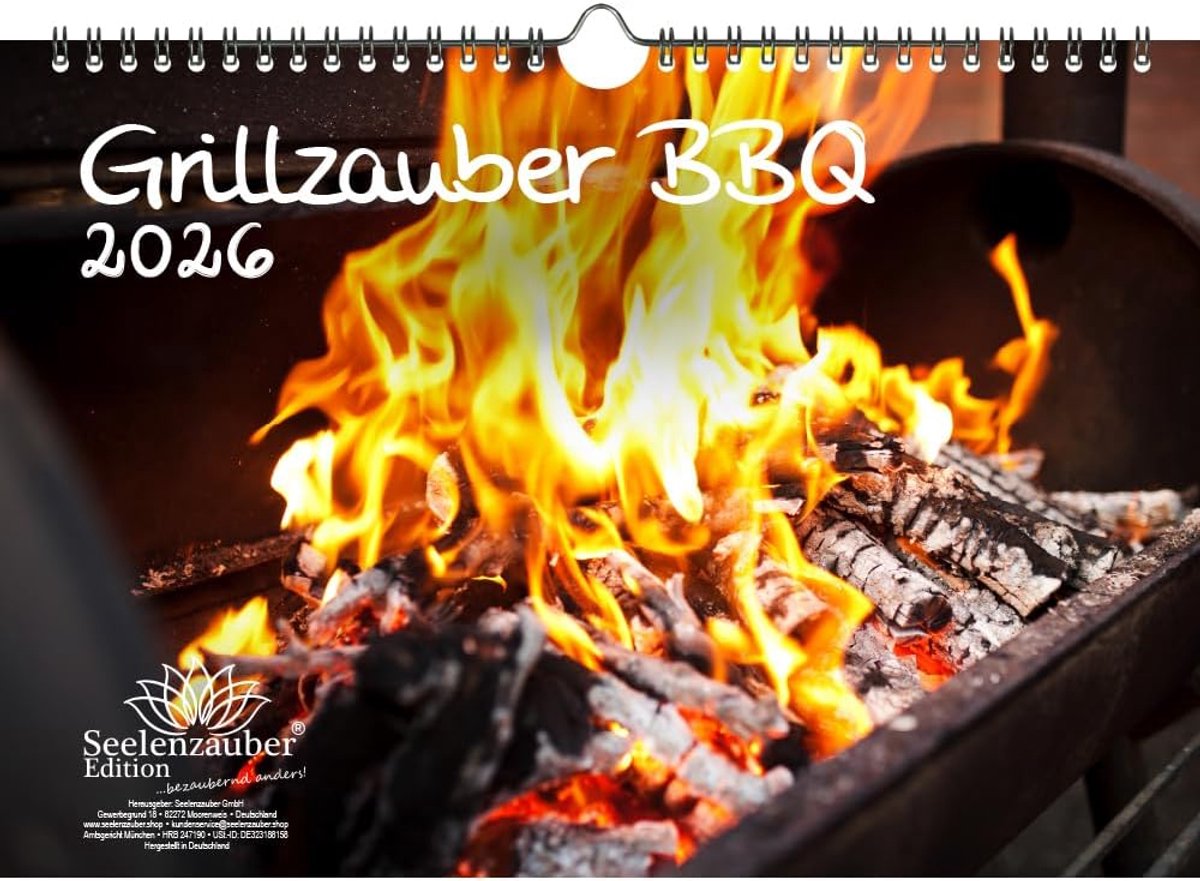BBQ Kalender - Grill Magie - Jaaroverzicht - Met Cadeauhangers - A4 Ligging