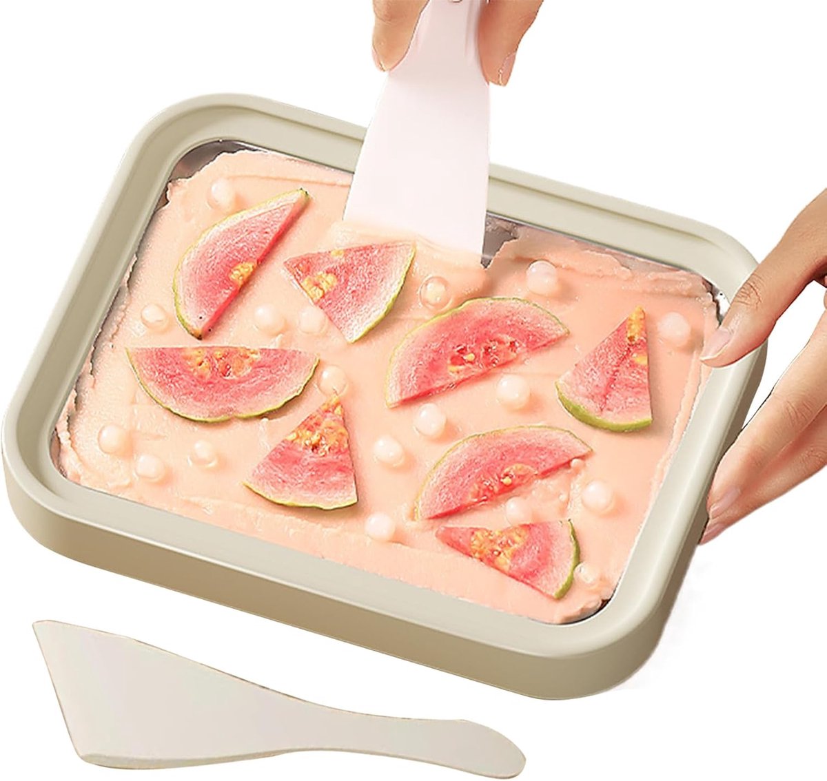 Rol Ijsmaker - Dessert Tray - Zelf IJsmaker Maken - Geen Elektriciteit Nodig - Ca. 23 cm