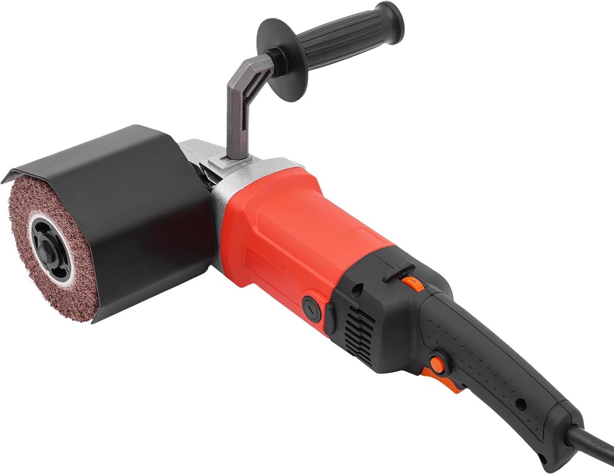 Draadtrekmachine - Elektrische borstelmachine - Metaal polijsten - 2200 Watt vermogen - 2 rollen - Rood