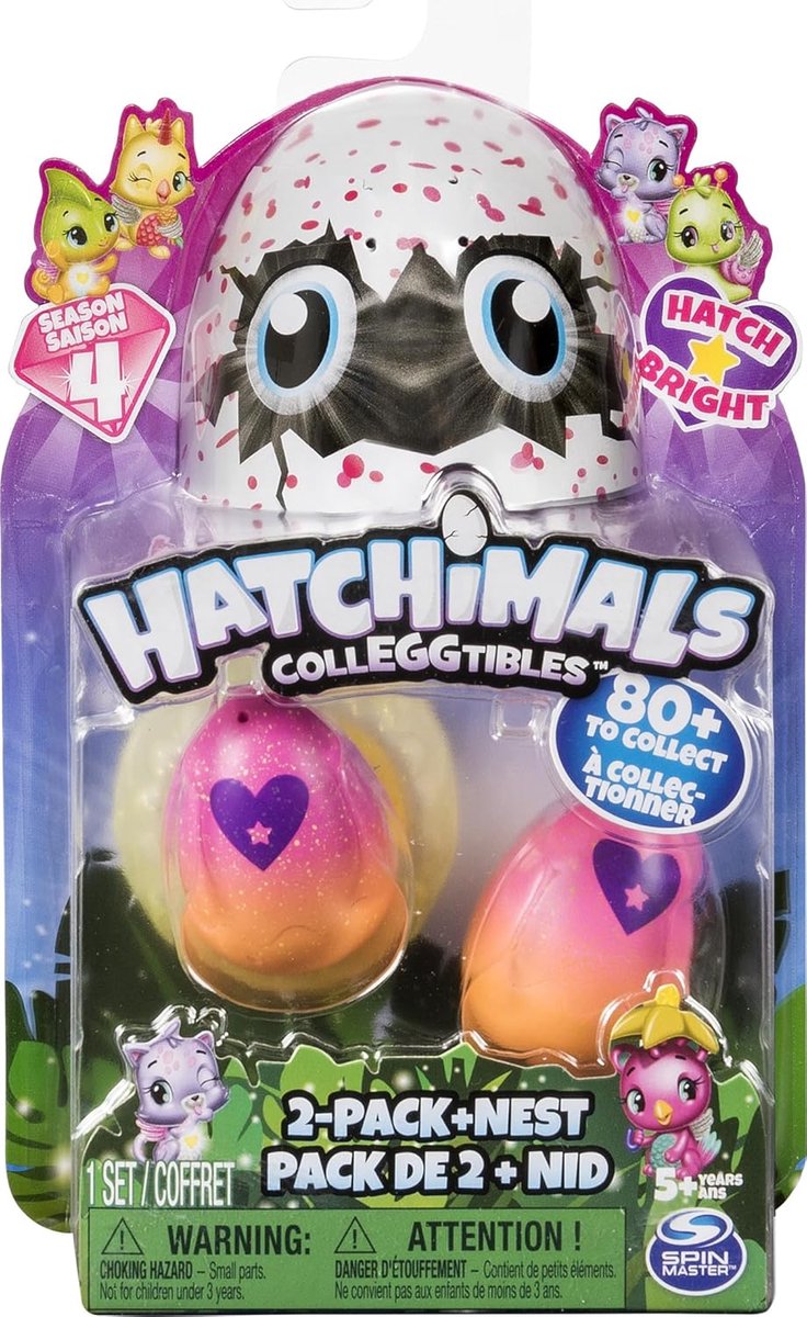 Speelgoed Eieren - Verzamel Eieren - Spelen Ontdekken - Hatch Bright Serie - Miniatuur Formaat - Roze
