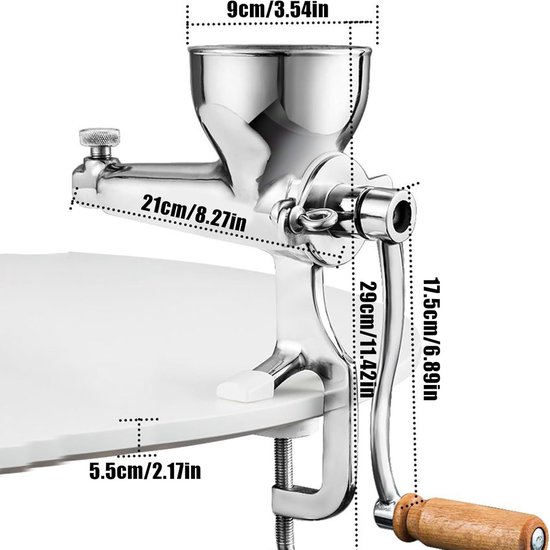 Handmatige Sapcentrifuge - Citruspers - Gezond Sap Maken - Duurzaam Roestvrij Staal - 32x12x32 cm — afbeelding 4