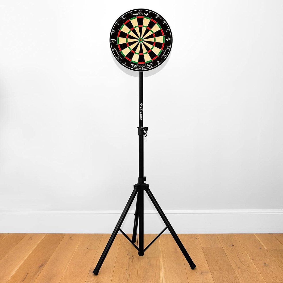 Dartbord Set - Compleet Dartspel - Thuis Wedstrijden - 360° LED Verlichting - 46cm Bord 240cm Mat - Zwart