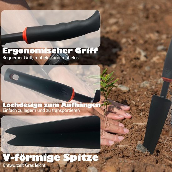 Onkruidsteker Tuin - Onkruidverwijderaar Tool - Onkruid Vrij Maken - Ergonomische Handgreep - 35cm Pakket - Groen van Merkloos	 — afbeelding 2