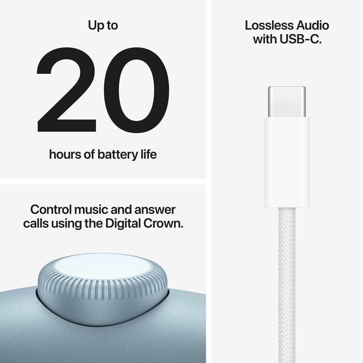 Apple – AirPods Max 2 – Draadloze hoofdtelefoon – USB-C – blauw — afbeelding 2