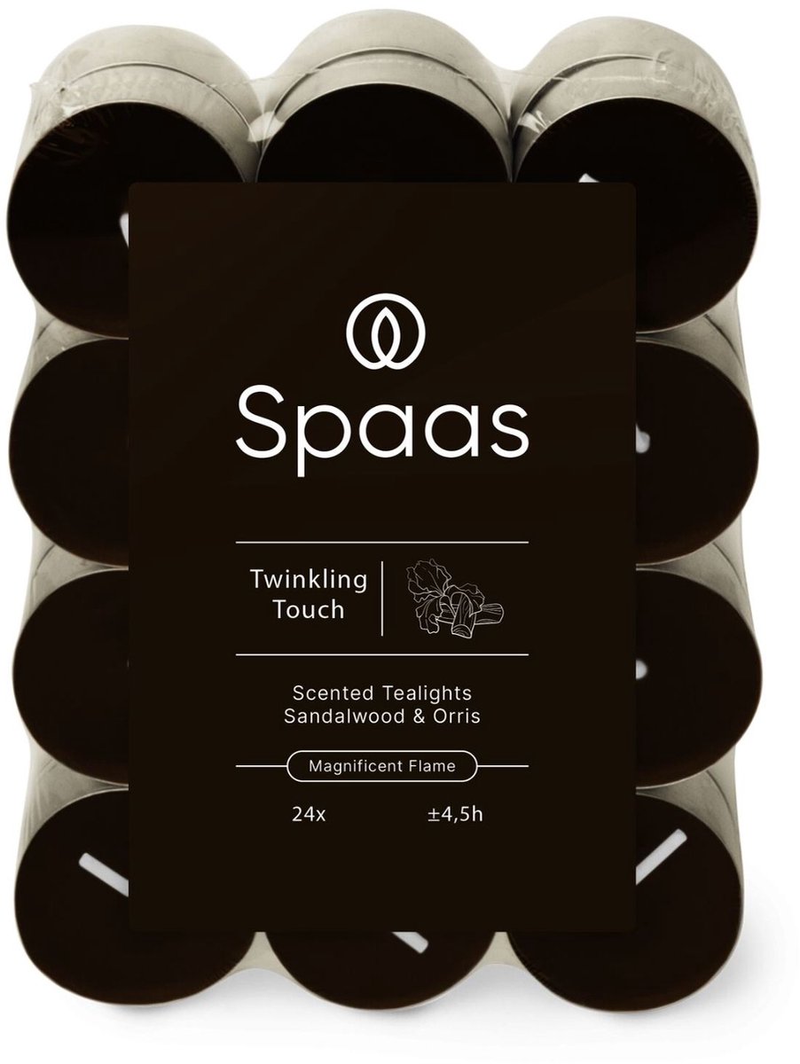 SPAAS Geurtheelichten - Blokverpakking x24 - 4,5u - Twinkling Touch onbekend