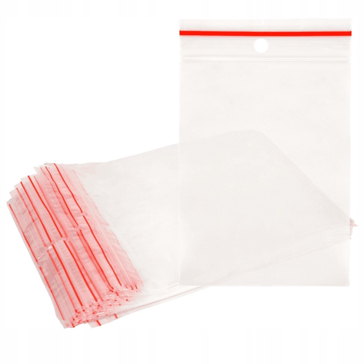 Heykapak - Woreczki Strunowe - 70x100 mm - 1000 stuks - Rood/Transparant