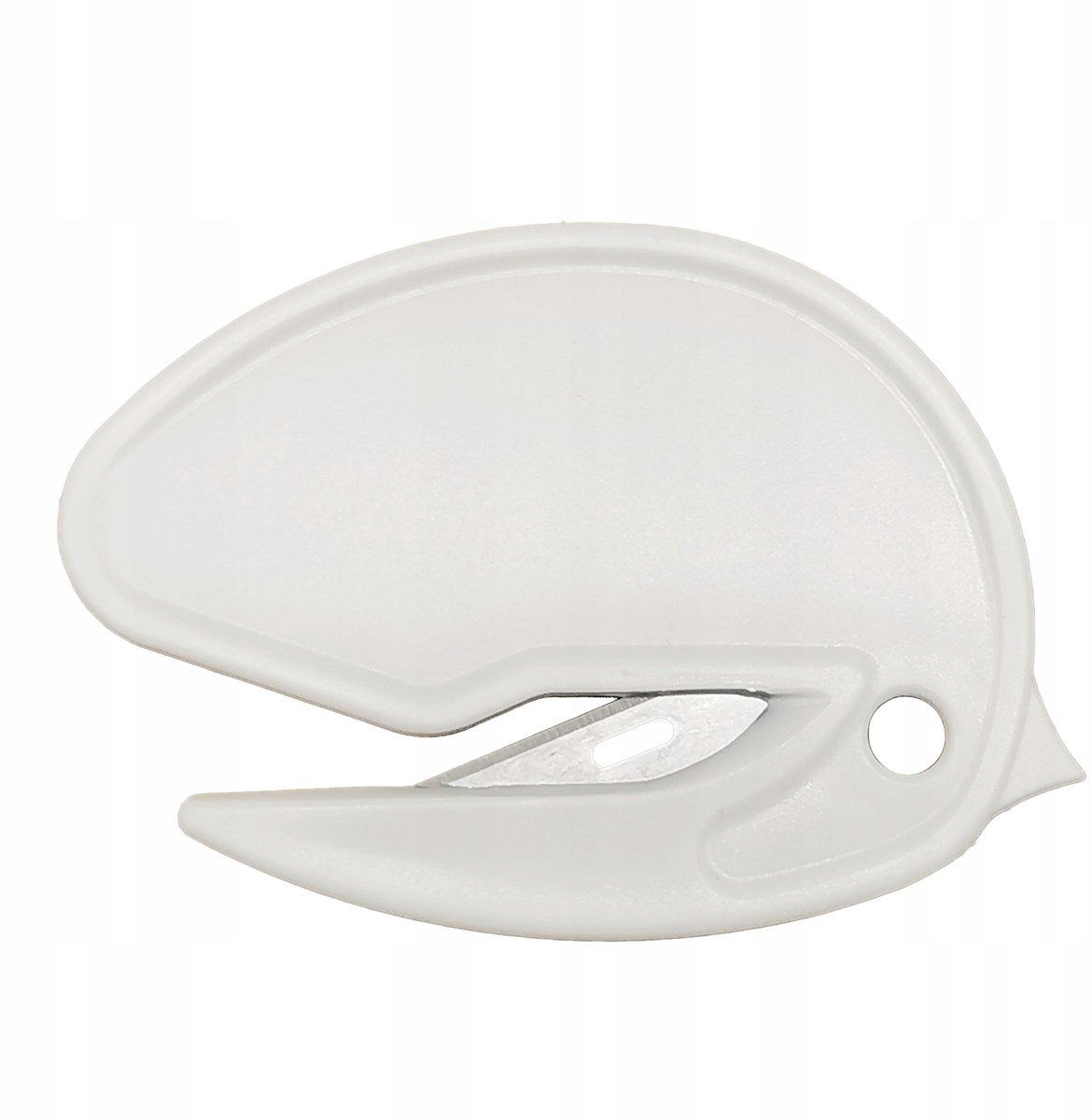 Heykapak - Veilig Plat Mes - Voor Folie en Karton - Witte Kleur - Compact en Lichtgewicht