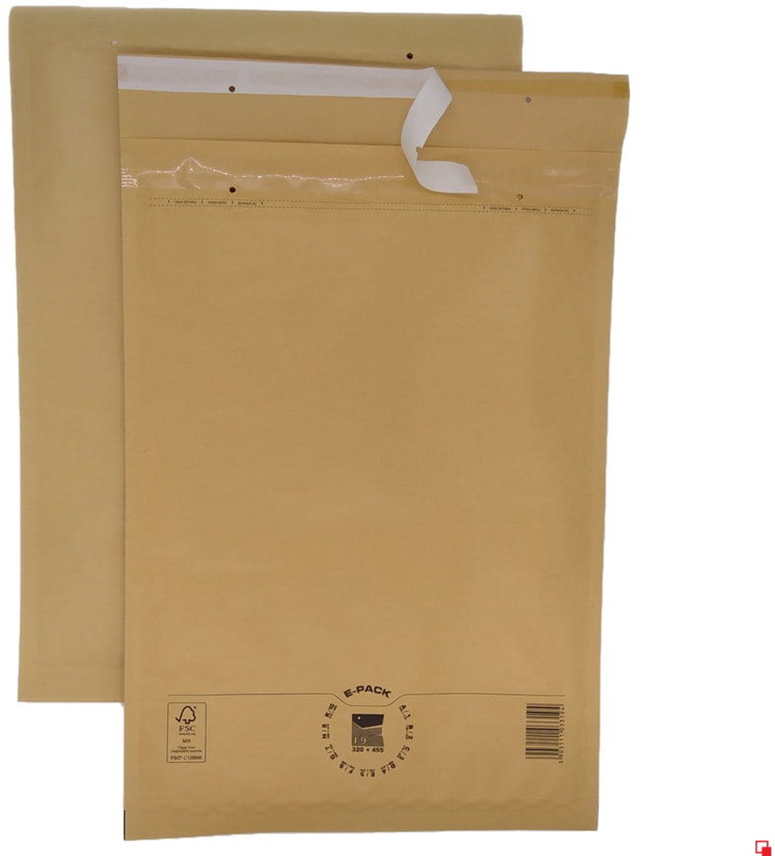 Heykapak I19 Serie - Bruine Bubbel Envelop - 320x455mm - 10 Stuks - Zelfklevende Strip