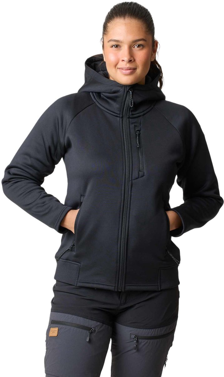 Swedemount Lofoten Tech Stretch Hoodie – Outdoor trui dames Zwart