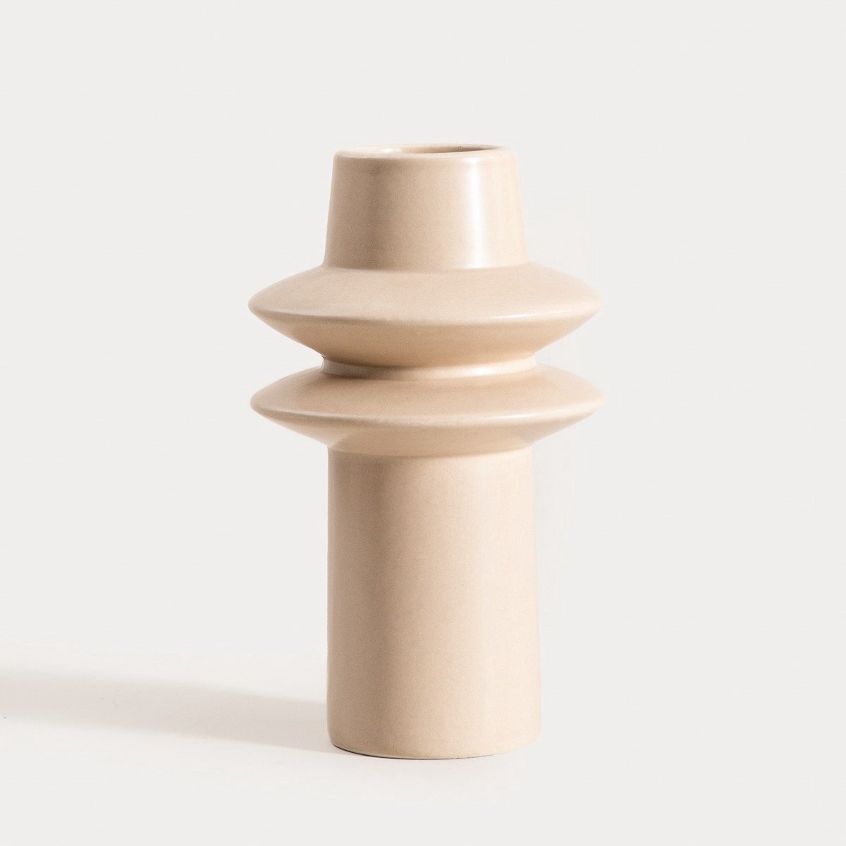 HOMLA - Vase - SONLUNE - Ceramic Beige - 22x12.7 cm